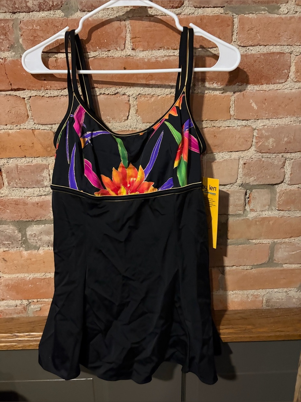 Longitude Robby Len floral One Piece Swimsuit size 10